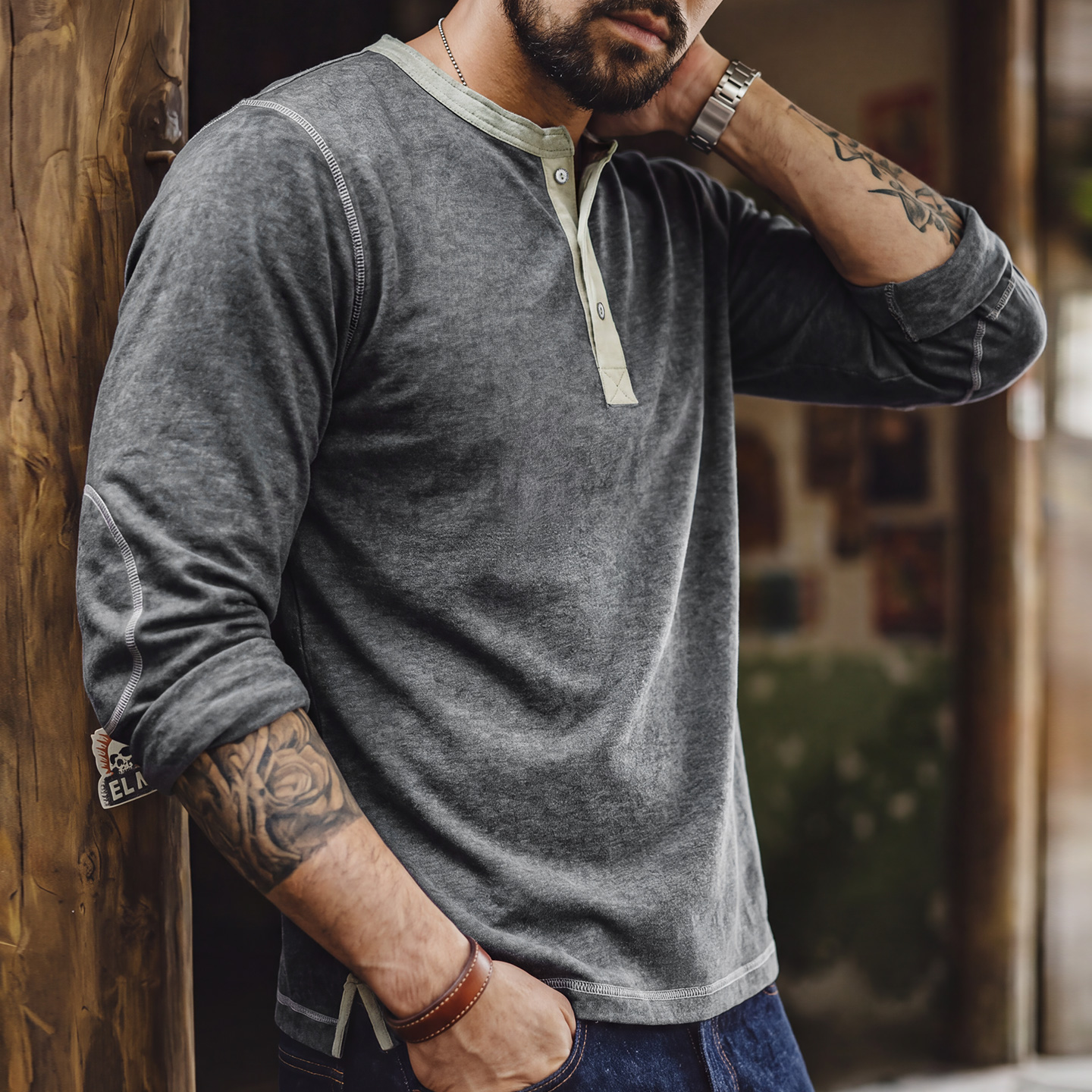 Base Layer Top - Рубашка MADEN Henley с длинным рукавом
