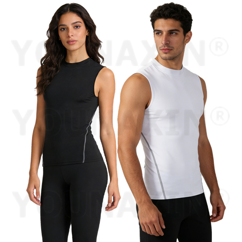 Base Layer Top - YOUNAXIN Компрессионная майка без рукавов унисекс,