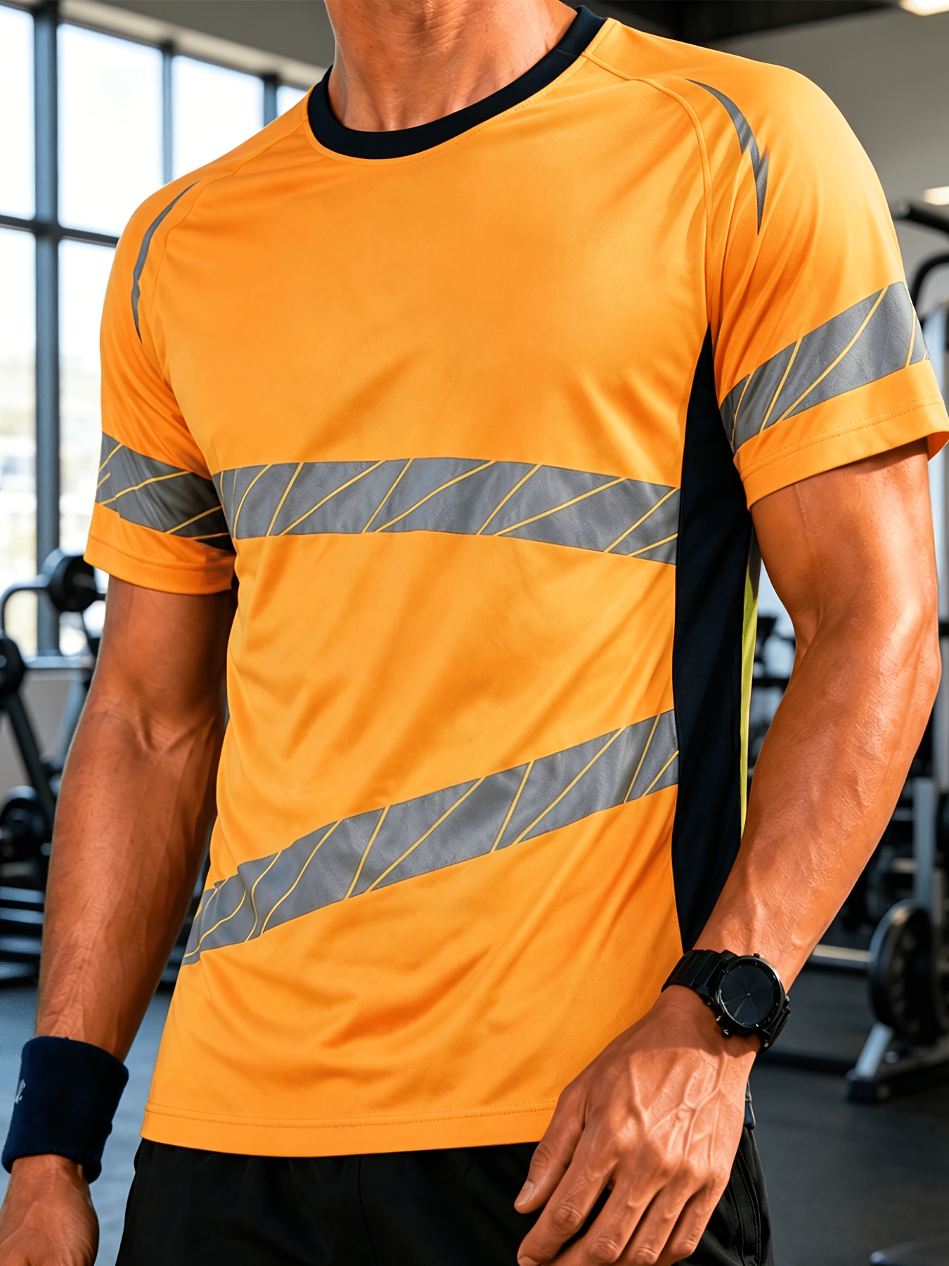 T Shirt Tight Fit - Мужская спортивная футболка с коротким рукавом,