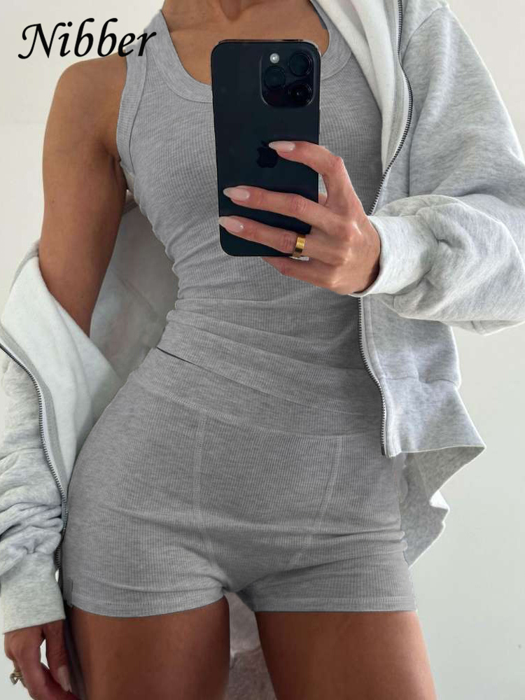 Tank Top Ribbed - Nibber ребристый повседневный комплект из 2