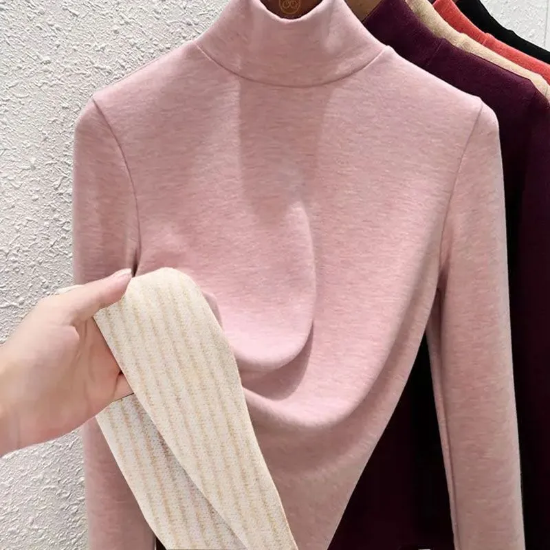 Base Layer Top - Женская термофутболка с высоким воротом, утепленная
