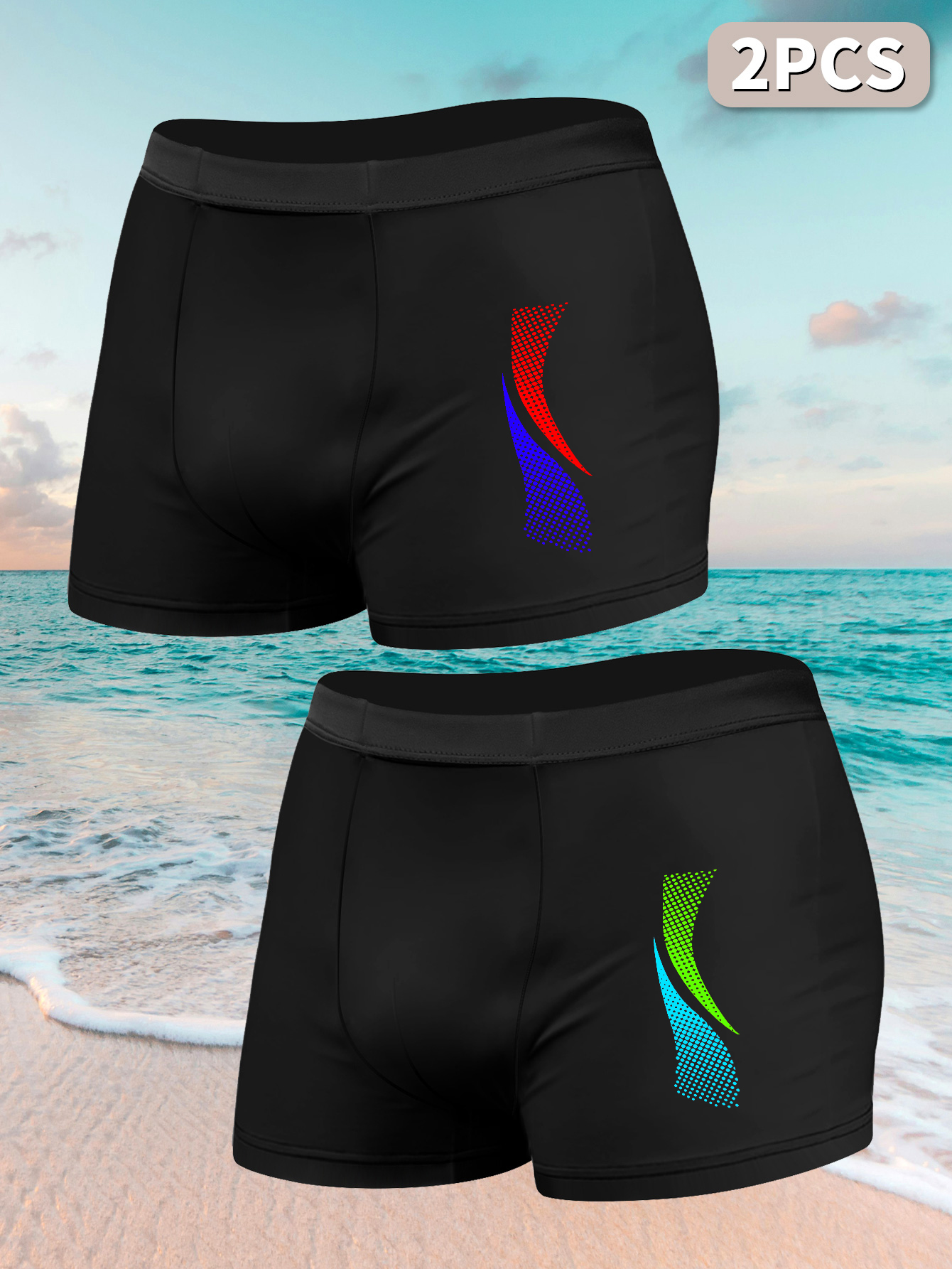 Boxer Shorts Modal - Мужские купальники с спортивными принтами, быстросохнущие