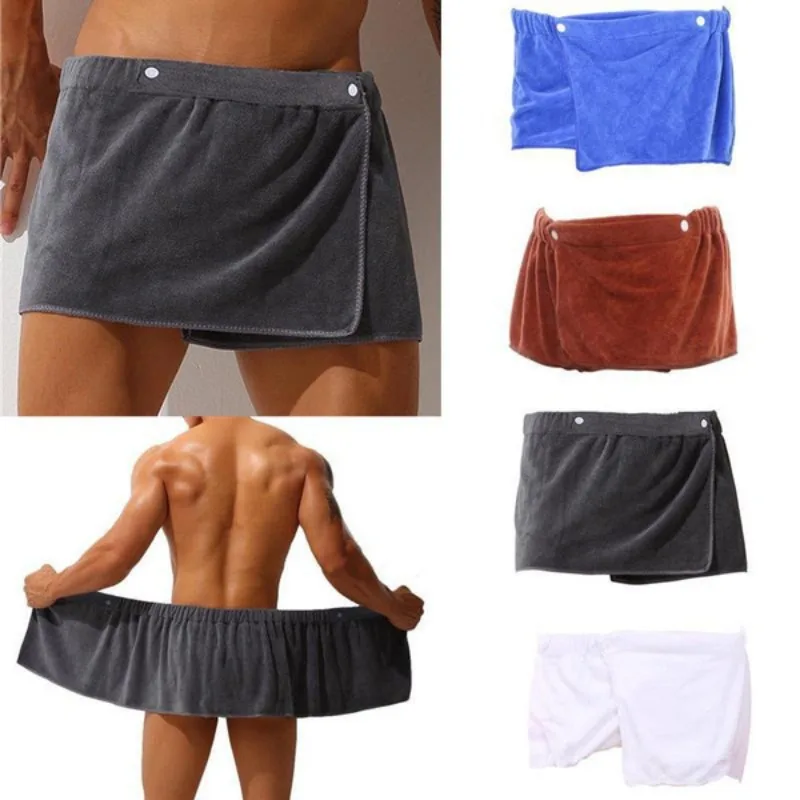 Bamboo Fiber Trunk - Мужское банное полотенце-поло, впитывающее, сексуальное, пляжное,