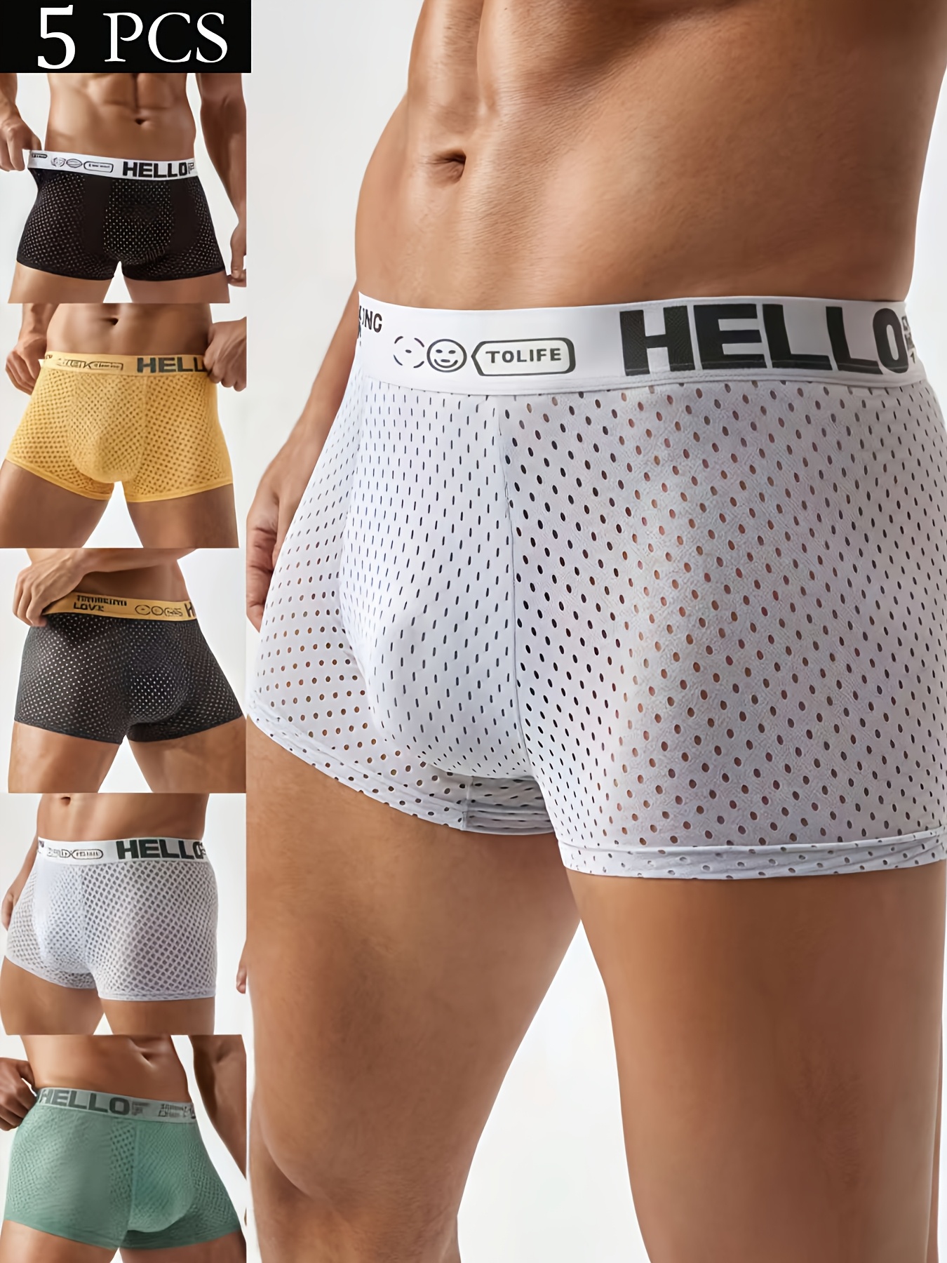 Mesh Sport Boxer - Комплект из 5 шт. мужских трусов-боксеров