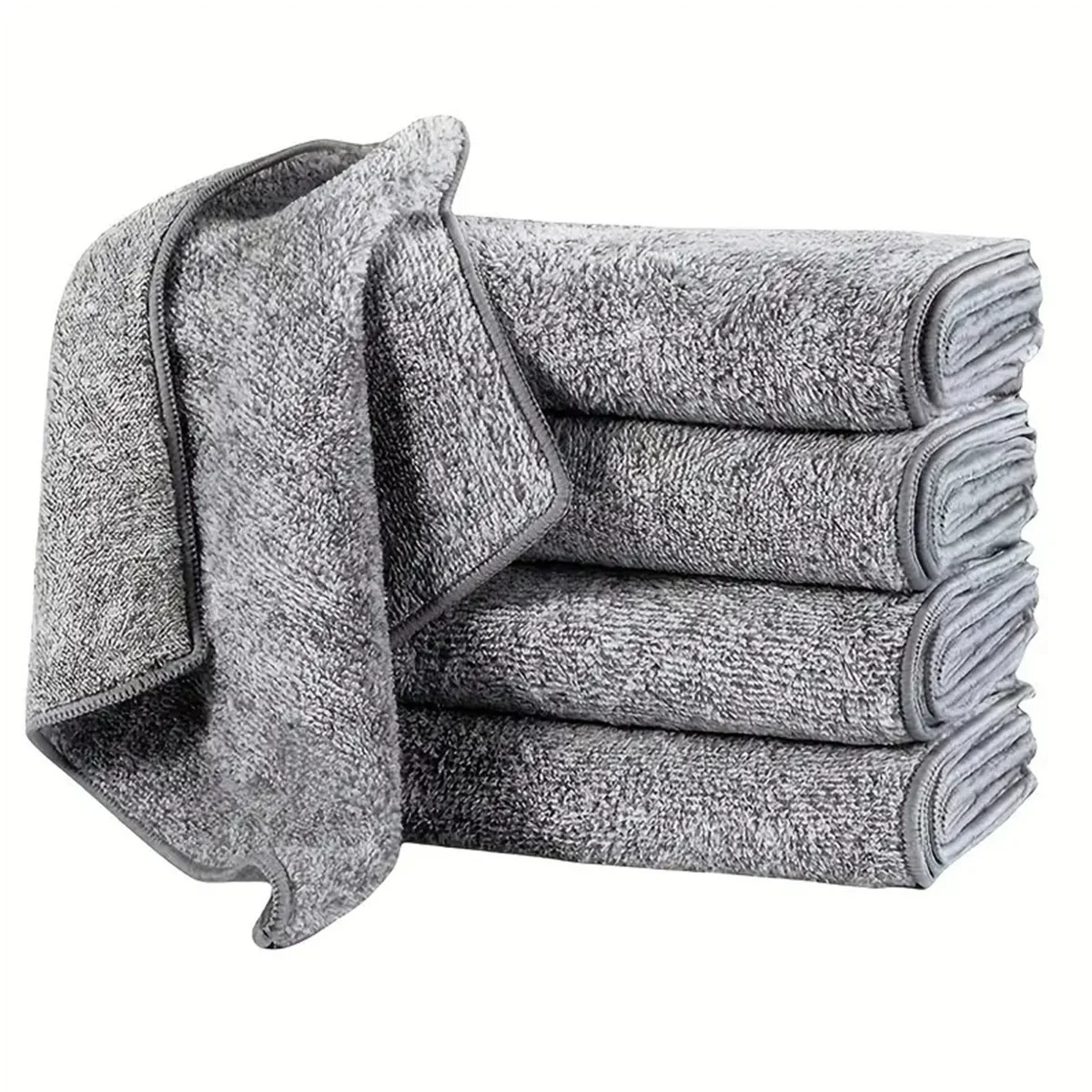Bamboo Fiber Trunk - 1/5 шт. Серая утолщенная салфетка из