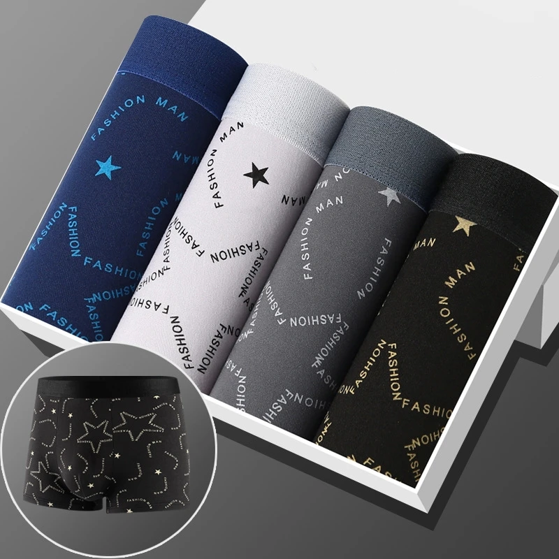 Multi Pack Underwear - Комплект из 4 мужских трусов-боксеров: сексуальные,