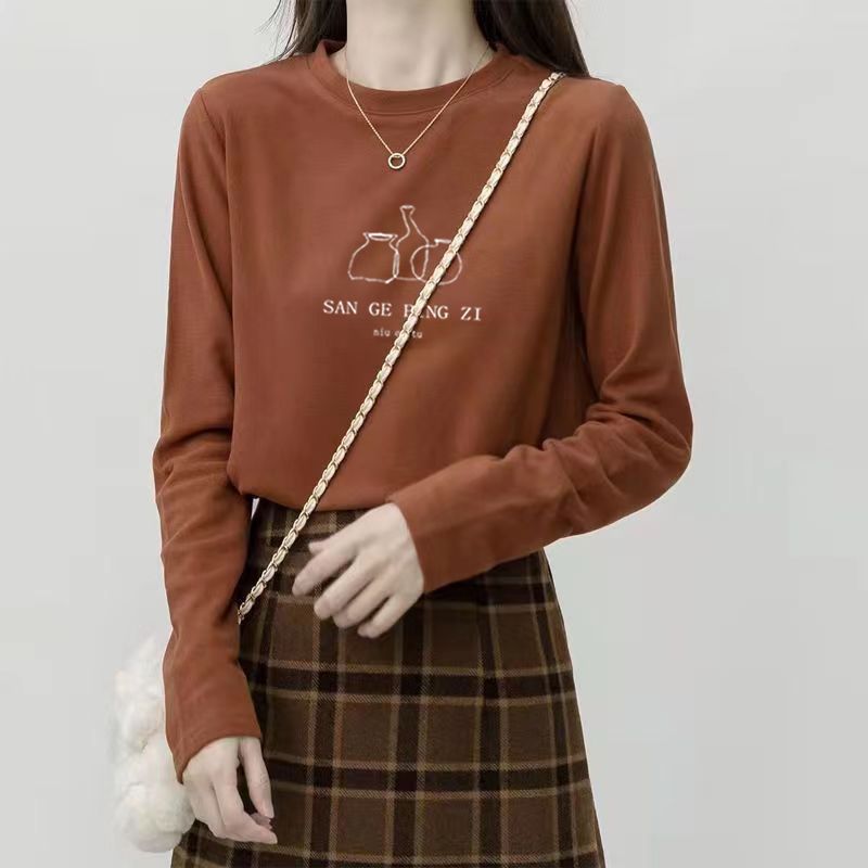 Undershirt Crew Neck - Женские термокофты в корейском стиле с
