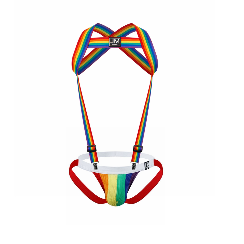 Jockstrap Athletic - Радужный ремень для тела, регулируемый эластичный