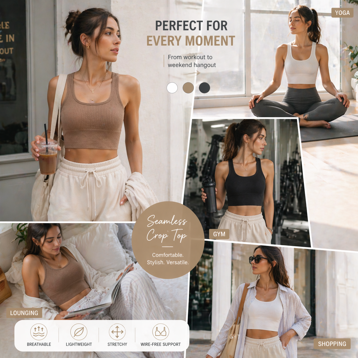 Женский бесшовный укороченный  – обзор и цена Tank Top Ribbed