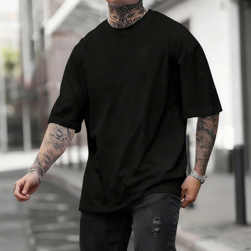 Черная футболка из плотного хл – обзор и цена Undershirt Crew Neck
