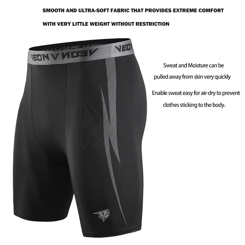 Черные Компрессионные шорты, м – обзор и цена Compression Shorts Athletes