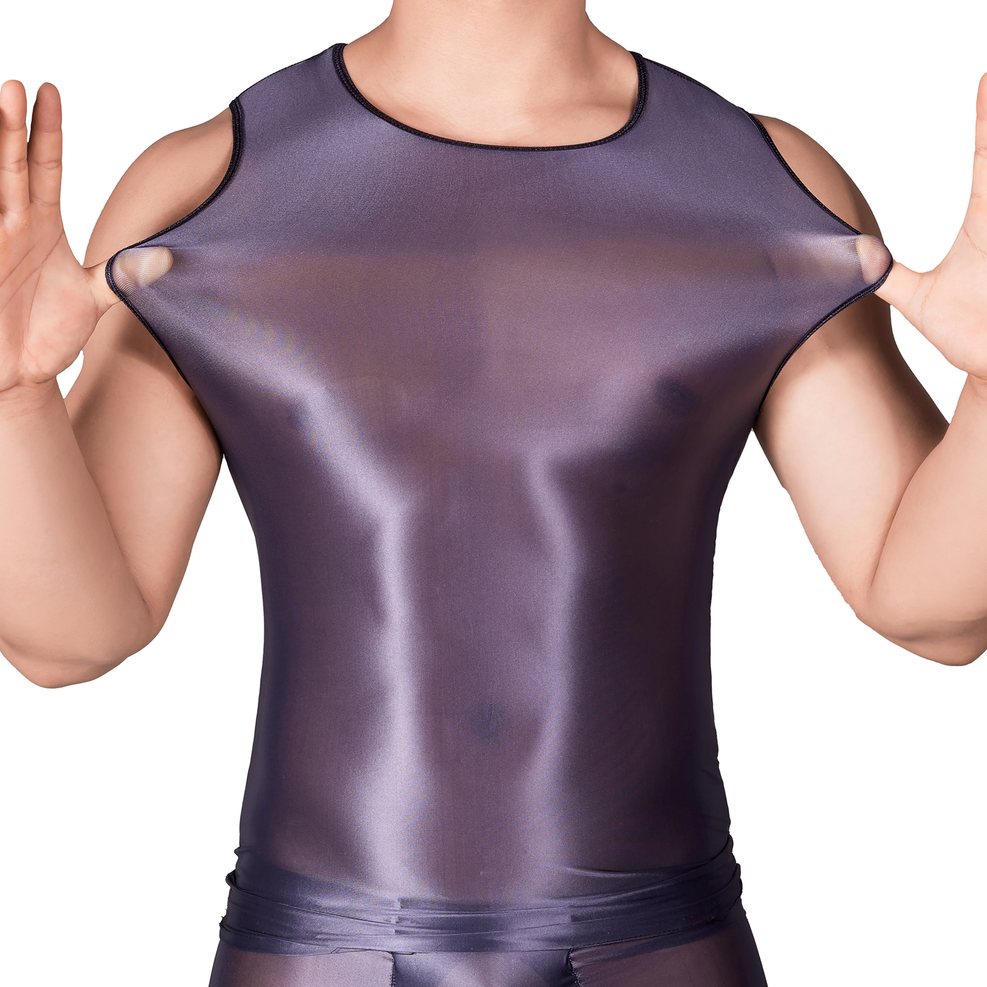 Мужские однотонные облегающие  – обзор и цена Sleeveless Undershirt