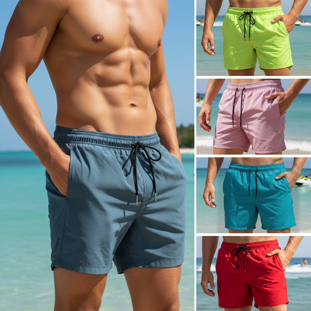 Летние мужские однотонные плав – обзор и цена Trunk Breathable Men