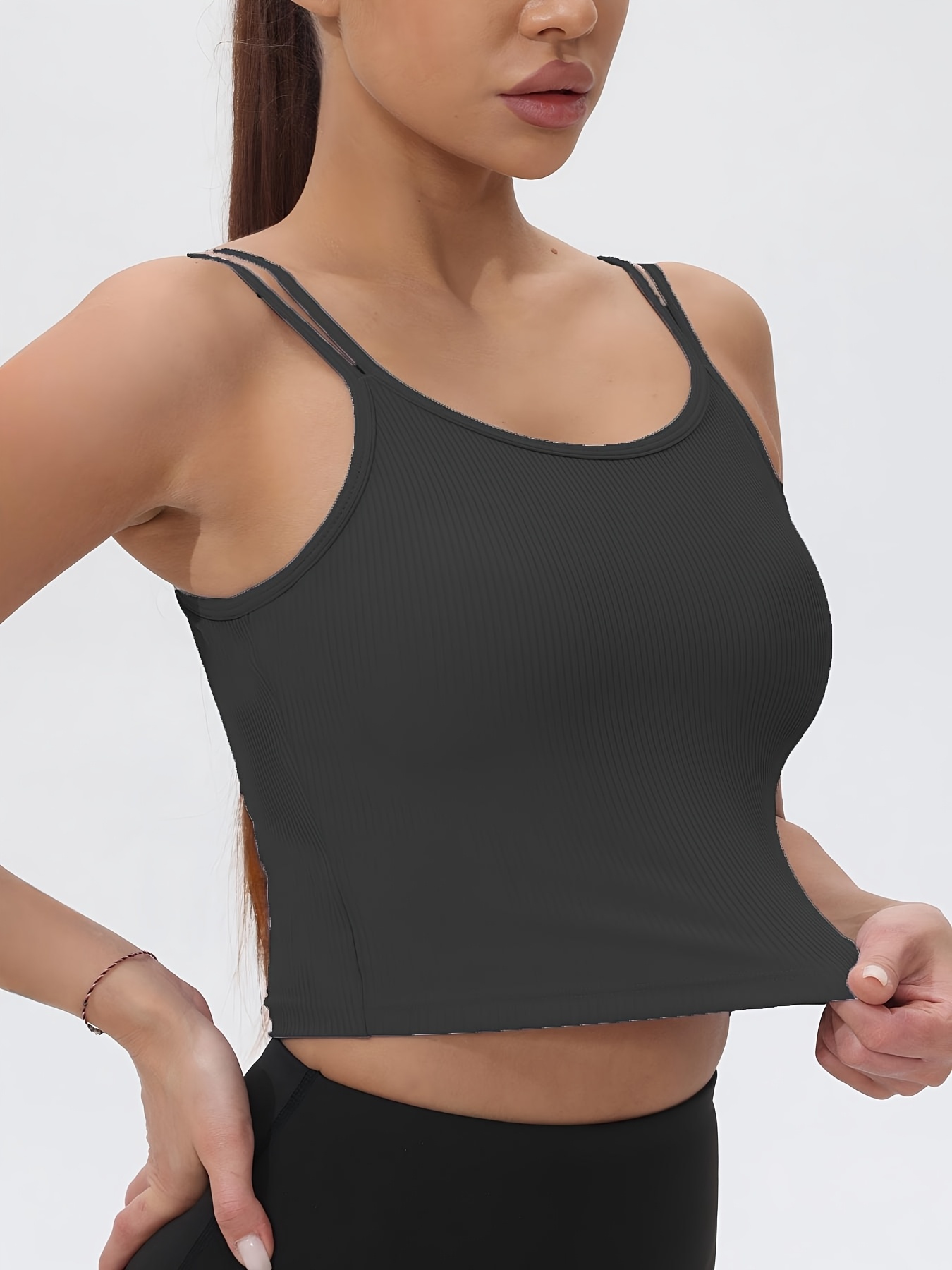Женская укороченная спортивная – обзор и цена Tank Top Ribbed