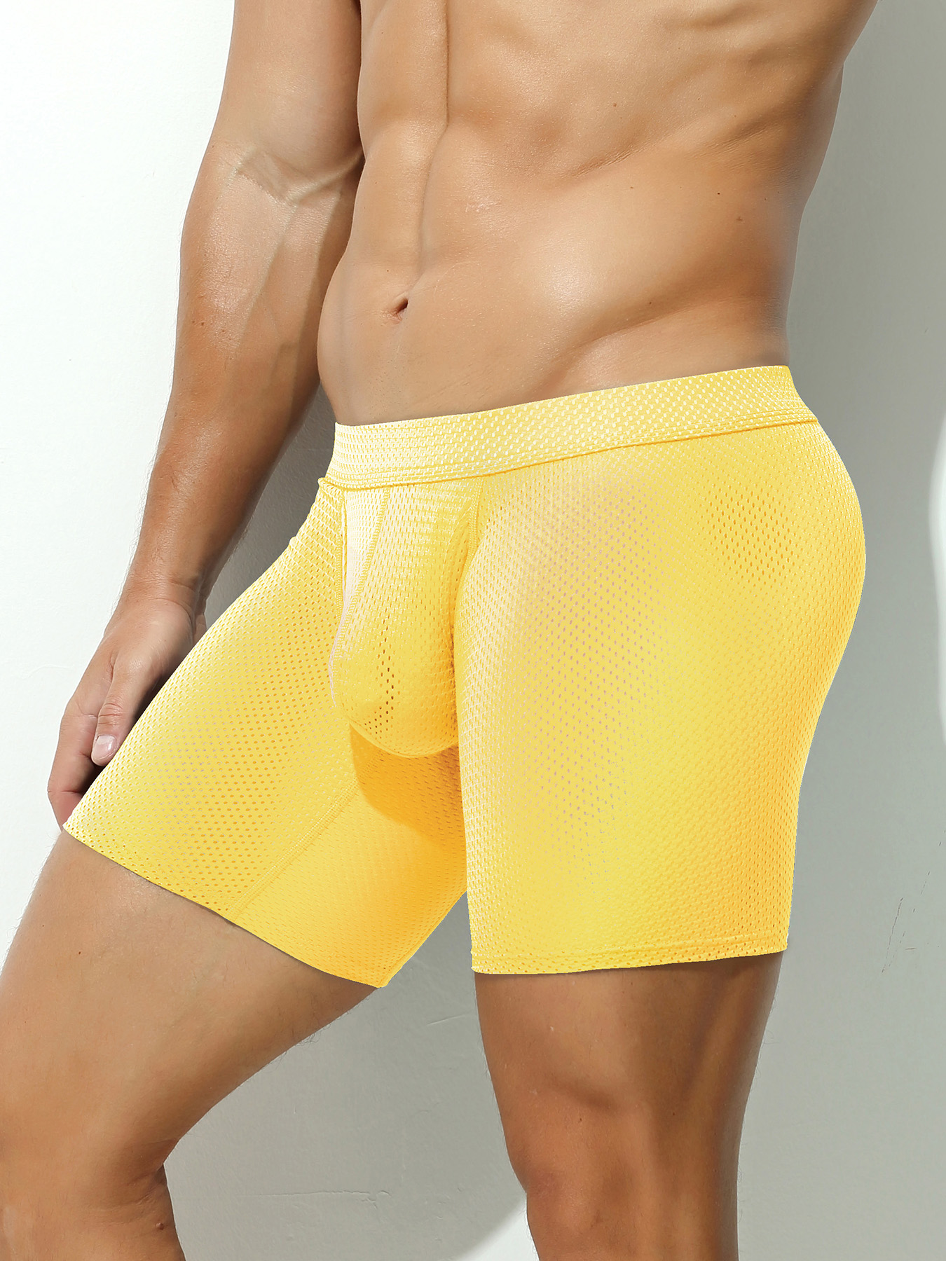 1 шт., мужские длинные боксеры – обзор и цена Mesh Sport Boxer